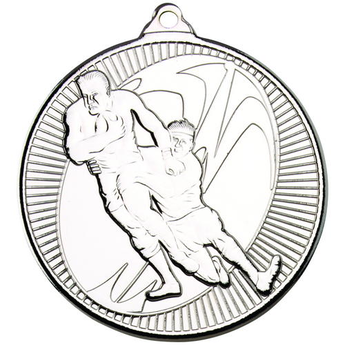 50mm Multi-Line Rugby Medal