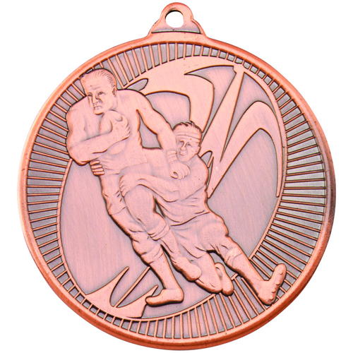 50mm Multi-Line Rugby Medal