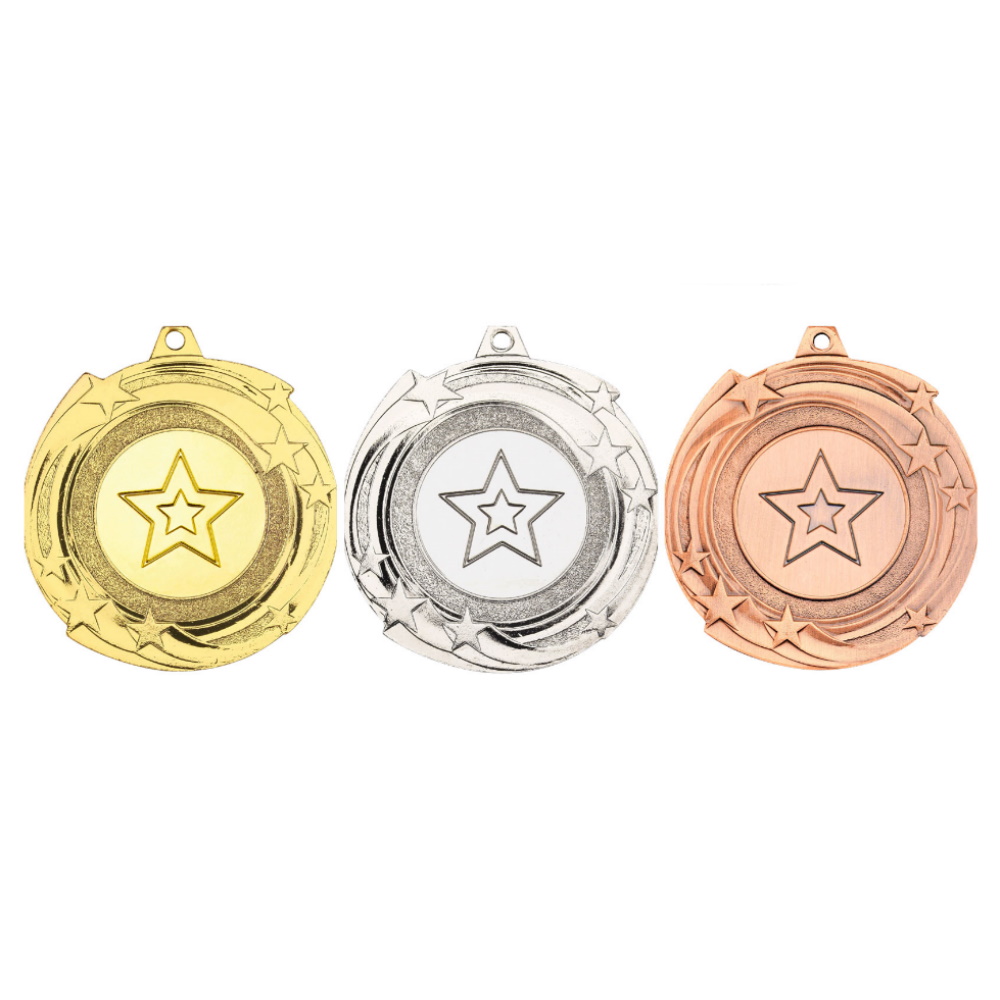 Shiney Star Cyclone Medal with a Changeable Centre