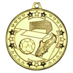 50mm Football Tri-Star Medal