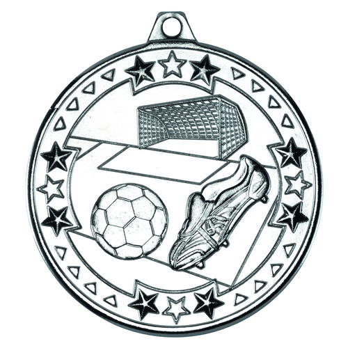 50mm Football Tri-Star Medal