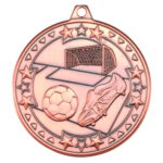 50mm Football Tri-Star Medal