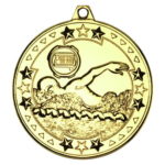 50mm Tri-Star Swimming Medal