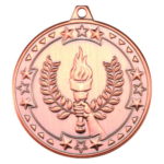 50mm Tri-Star Victory Torch Medal