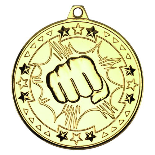 50mm Tri-Star Martial Arts Medal