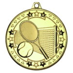 50mm Tri-Star Tennis Medal