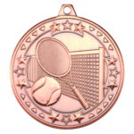 50mm Tri-Star Tennis Medal