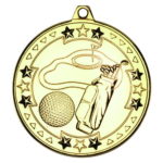 50mm Tri-Star Golf Medal