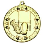 50mm Tri-Star Rugby Medal