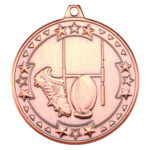 50mm Tri-Star Rugby Medal