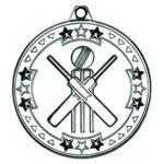 50mm Tri-Star Cricket Medal