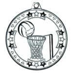 50mm Tri-Star Netball Medal