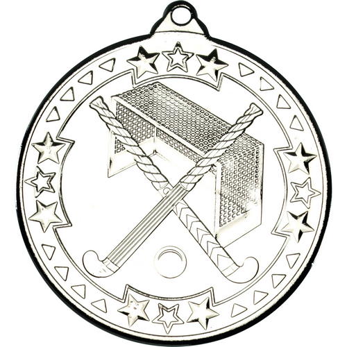 50mm Tri-Star Hockey Medal