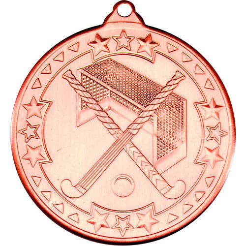 50mm Tri-Star Hockey Medal