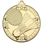 50mm Tri-Star Badminton Medal