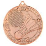 50mm Tri-Star Badminton Medal