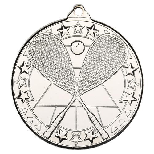 50mm Tri-Star Squash Medal