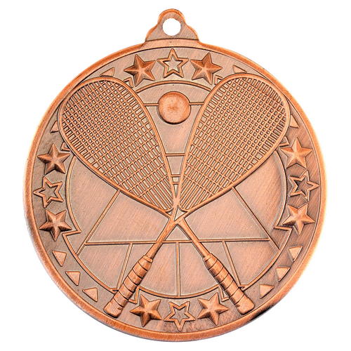 50mm Tri-Star Squash Medal