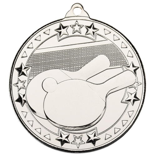 50mm Tri-Star Table Tennis Medal