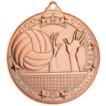 50mm Tri-Star Volleyball Medal