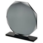 Smoked Black Glass Octagon Award