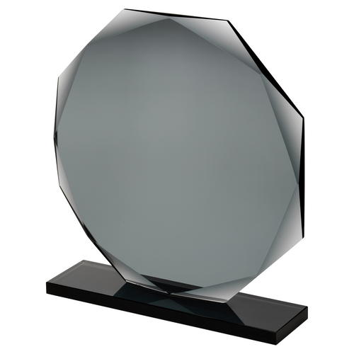 Smoked Black Glass Octagon Award