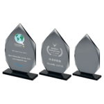 Smoked Black Glass Diamond Award