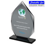 Smoked Black Glass Diamond Award