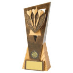 Antique Gold Edge Darts Trophy