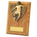 Wood Plaque with Female Footballer Trim