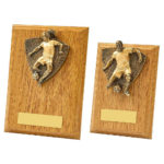 Wood Plaque with Female Footballer Trim