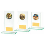 Build Your Own Rectangular Glass Trophy with Coloured Centre