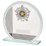 Glass Award with Black Stripe and Trim