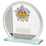 Glass Award with Black Stripe and Trim