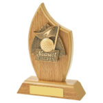 Wooden Tear Nearest the Pin Golf Trophy