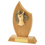 Wooden Tear Female Golfer Golf Trophy