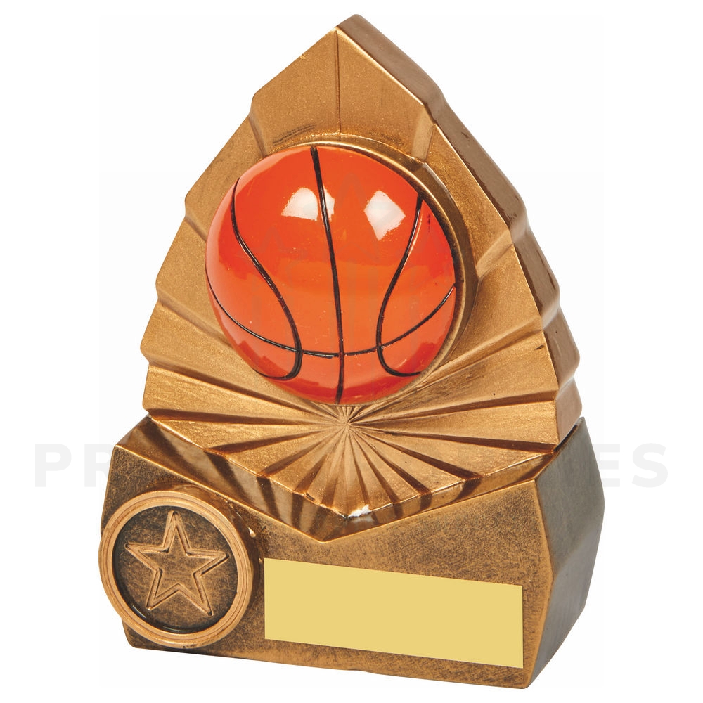 Diamond Orange Ball Basketball Trophy