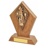 Wooden Diamond Golf Bag Trophy