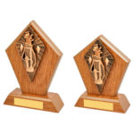 Wooden Diamond Golf Bag Trophy