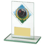 Rectangular Glass Lawn Bowls Trophy