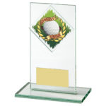 Rectangular Glass Longest Drive Trophy