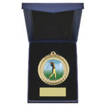 60mm Male Golfer Medal in Case