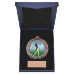 60mm Male Golfer Medal in Case