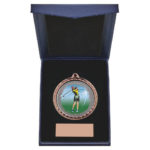 60mm Female Golfer Medal in Case