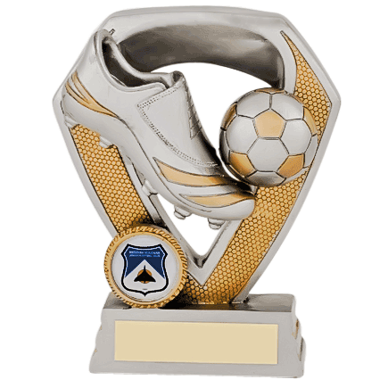 Boot & Ball Ribbon Football Trophy