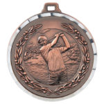 Diamond Edged Male Golf Medal