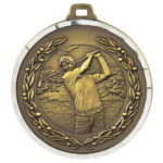 Diamond Edged Male Golf Medal