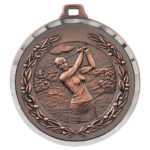 Diamond Edged Female Golf Medal