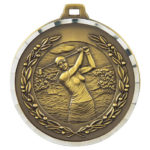 Diamond Edged Female Golf Medal