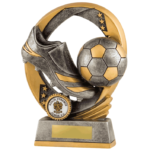 Oval Boot & Ball Football Trophy